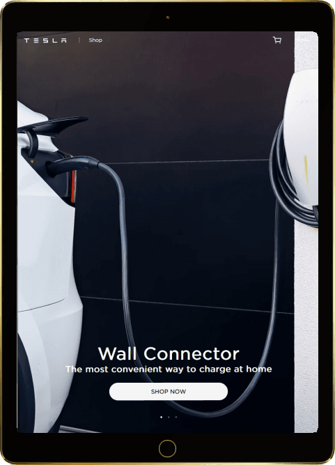Creating a Tesla Shop Clone Tablet Image