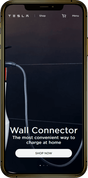 Creating a Tesla Shop Clone Mobile Image